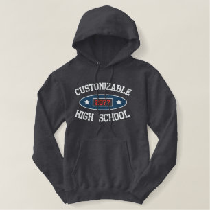 Maßgeschneidertes Schuljahr Bestickter Hoodie