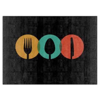 Maßgeschneidertes Schwarz-Glas-Schneidbrett Schneidebrett