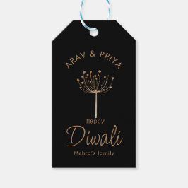 Maßgeschneidertes Schwarz-Gold Diwali Geschenkanhänger