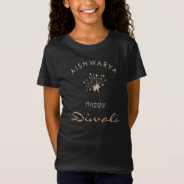 Maßgeschneidertes Schwarz-Gold Diwali T-Shirt