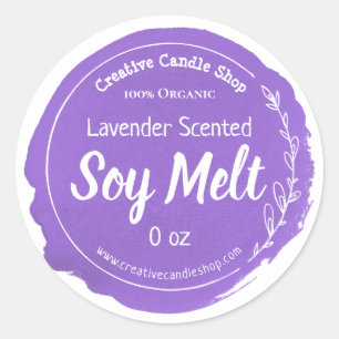 Maßgeschneidertes Sojawachs-Label Handmade-Busines Runder Aufkleber