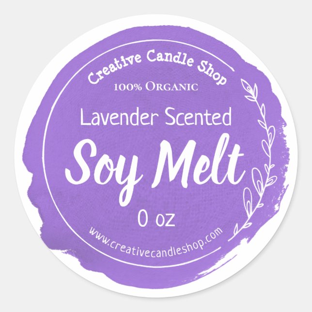 Maßgeschneidertes Sojawachs-Label Handmade-Busines Runder Aufkleber (Vorderseite)