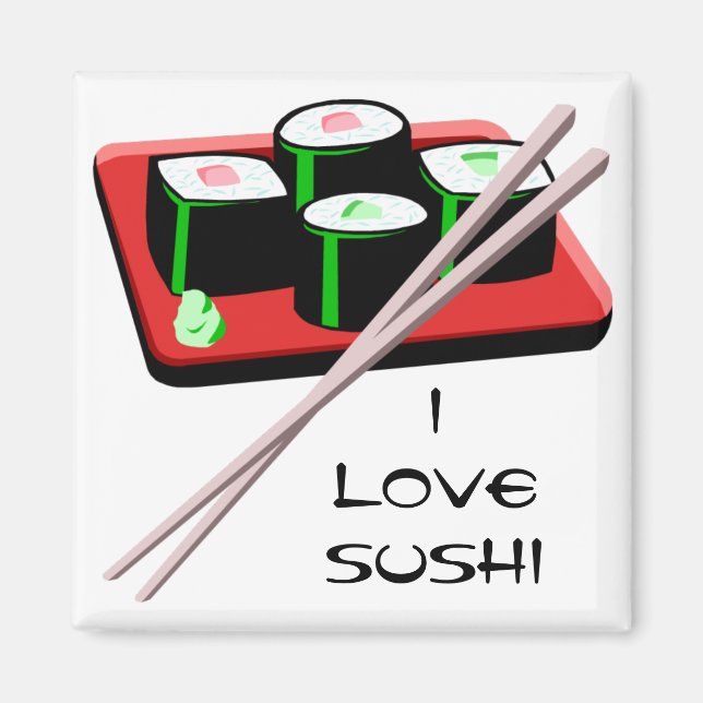 Maßgeschneidertes Sushi Rolls Magnet (Vorne)
