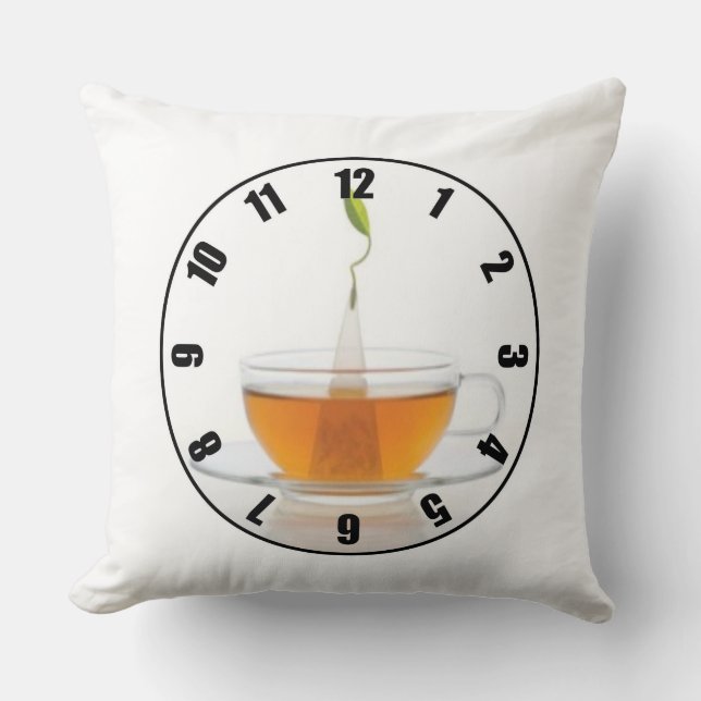 Maßgeschneidertes Tea Time Cup Uhrenfederkissen Kissen (Vorderseite)