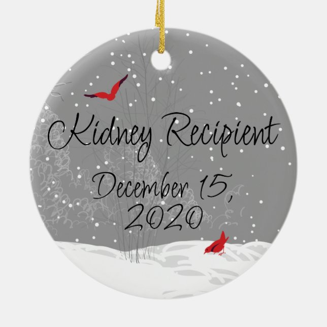 Maßgeschneidertes Transplantat Weihnachtsfest Keramik Ornament (Hinten)