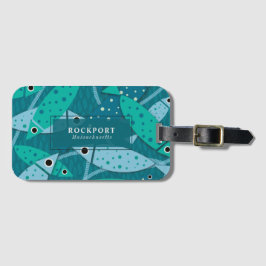 Maßgeschneidertes tropisches Schwimmfisch-Muster Gepäckanhänger