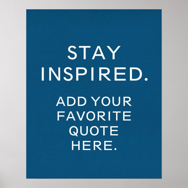 Maßgeschneidertes Typografie-Poster, Inspiration Poster (Vorne)