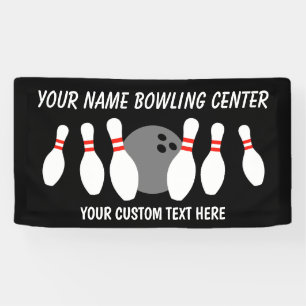 Maßgeschneidertes Vinyl Banner mit Bowlingball und