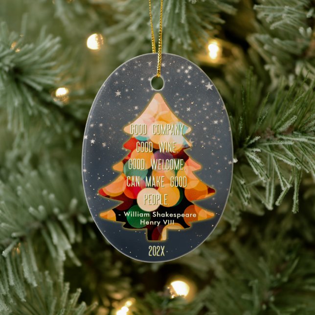 Maßgeschneidertes Weihnachts-Modern-Angebot Keramik Ornament (Baum)