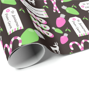 Maßgeschneidertes Weihnachts- und Lichtwackelpapie Geschenkpapier