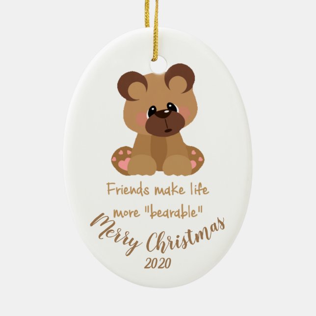Maßgeschneidertes Weihnachtsgeburtsangebot für Fre Keramikornament (Hinten)