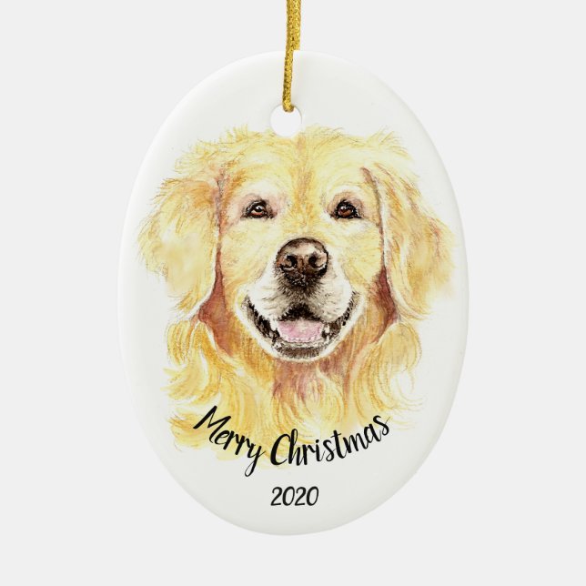 Maßgeschneidertes Weihnachtswasser Keramik Ornament (Vorne)