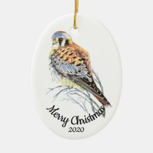 Maßgeschneidertes Weihnachtswasserkestrel, Falken Keramikornament