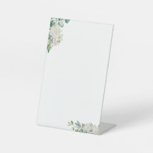 Maßgeschneidertes White Floral Sign