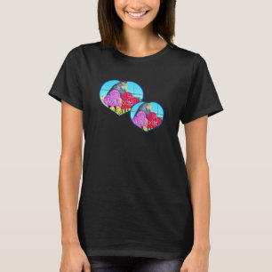 Maßgeschneidertes Zwei-Herz-Foto Rahmen moderne Li T-Shirt