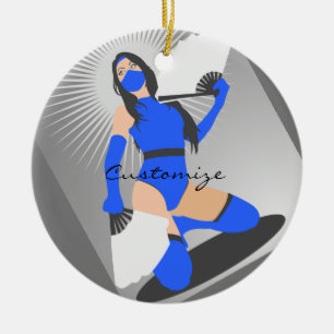 Massierte Kriegerprinzessin Thunder_Cove Keramik Ornament
