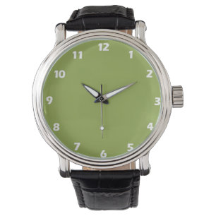 Mäßige Limettengrün, Solid-Farbe Armbanduhr