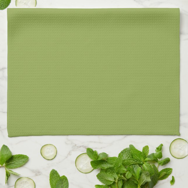 Mäßige Limettengrün, Solid-Farbe Geschirrtuch (Gefaltet)