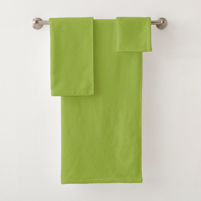   Mäßiges Kalkgrün (feste Farbe) gelb- grün Badhandtuch Set (Insitu)