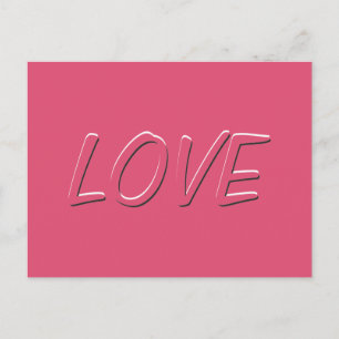 Mäßiges Schwarz-Weiß-Poppen-Liebe-Wort Postkarte