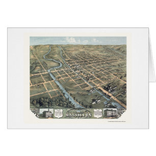 Massillon, carte panoramique de l'OH - 1870