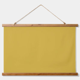 Massiv Senf Gelb 36"x26" Horizontal Wandteppich Mit Holzrahmen