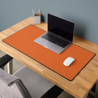 Massive ausgebrannte Orange-Kürbis-Minimalist-Farb Schreibtischunterlage