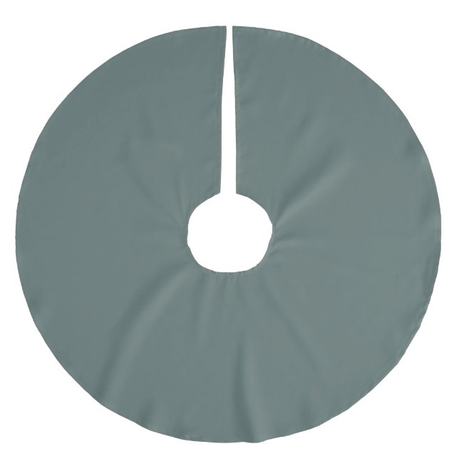 Massive Farbe Cool Neutral Grüne Untertone 2026 CO Polyester Weihnachtsbaumdecke (Vorderseite)