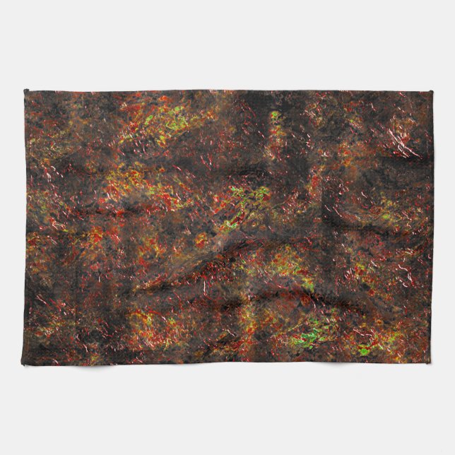 Massive Flecken und hellbraun auf einem Pfeffermin Geschirrtuch (Horizontal)