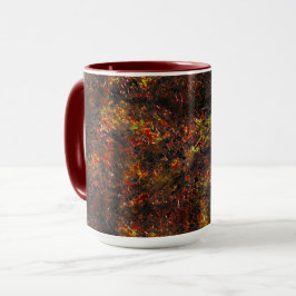 Massive Flecken und hellbraune und korallenfarbene Tasse