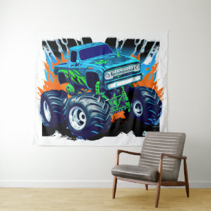 Massiver Monstertruck in Aktion 6 Wandteppich