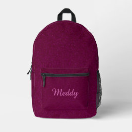 massiver rosa lila Glitzer niedlich gurt Bedruckter Rucksack