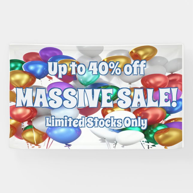 Massiver Verkauf Vinyl Banner 3' x 5' Banner (Horizontal)