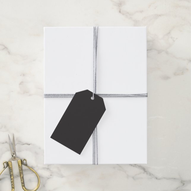 Massives Dunkelgrau Geschenkanhänger (Mit Garn)