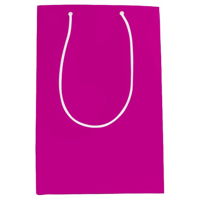 Massives Hellmagenta Mittlere Geschenktüte (Vorderseite)