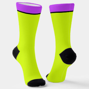 massives leuchtend helles Neonviolett Socken