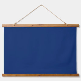 Massives Navyblau 91cmx66cm Horizontal Wandteppich Mit Holzrahmen