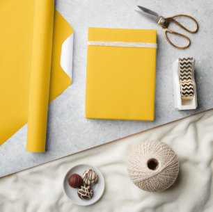 Massives Sonnenblumengelb Hell Geschlechtsneutral Geschenkpapier