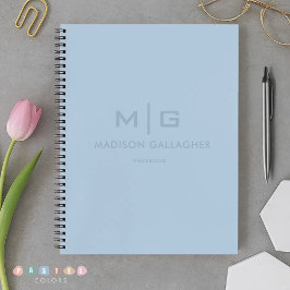 Massives, weiches, helles Pastell-Babyblau Notizbuch