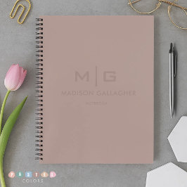 Massives, weiches Licht Pastell Rotholz Rosa Braun Notizbuch