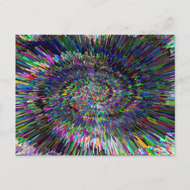 Maßkunst 3D abstrakt Postkarte (Vorderseite)