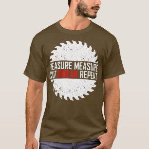Maßnahme Maßnahme Schneiden Swear Wiederholung T-Shirt
