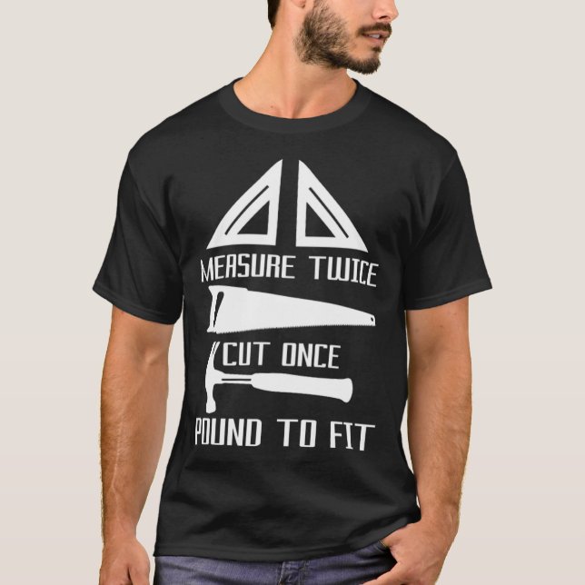 Maßnahme zweimal schneiden, einmal Pfund an sie Kr T-Shirt (Vorderseite)