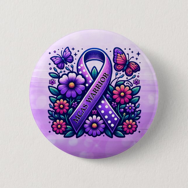 Mast Cell Activation Syndrome MCAS Warrior Button (Vorderseite)