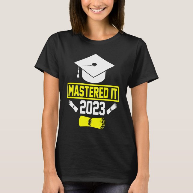 Master 2023 Abschluss School Uni Grad T-Shirt (Vorderseite)