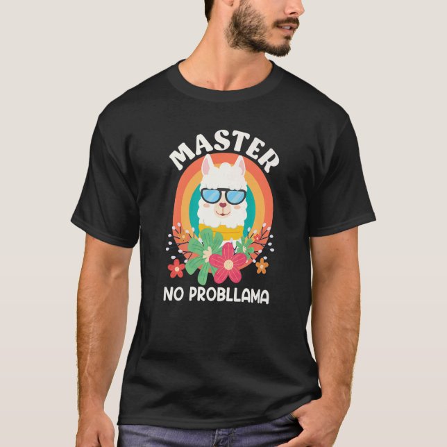 Master 2023 No Probllama Master Degree Premium T-Shirt (Vorderseite)