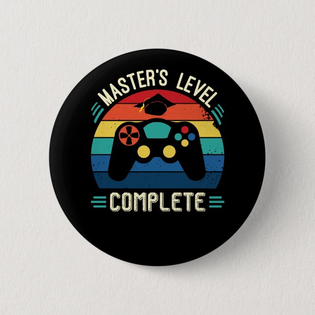 Master-Abschluss, Abschluss GIft, Master  Button (Vorderseite)