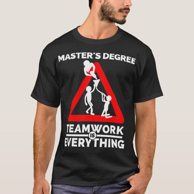 Master-Abschluss-Abschluss T-Shirt (Vorderseite)