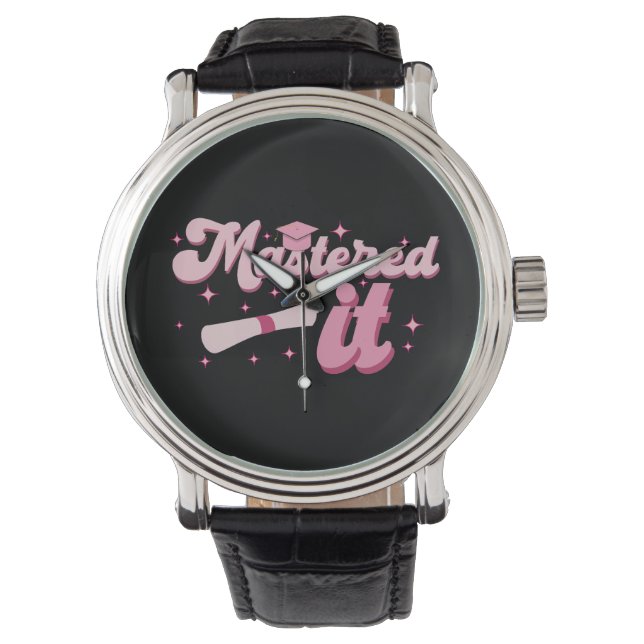 Master-Abschluss-MBA-Abschluss Armbanduhr (Vorderseite)