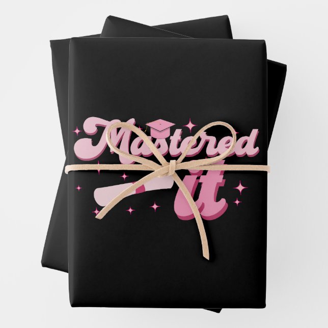 Master-Abschluss-MBA-Abschluss Geschenkpapier Set (Beispiel)